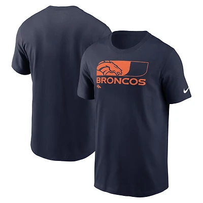 T-shirt essentiel Nike bleu marine Denver Broncos Air pour hommes
