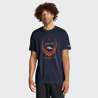 T-shirt Nike Legend Icon Dri-FIT bleu marine Denver Broncos pour homme, grandes tailles