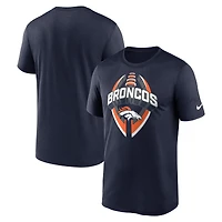 T-shirt Nike bleu marine Denver Broncos pour homme, grande taille, Primetime Legend Icon Performance