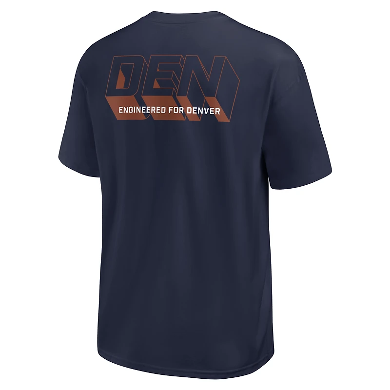 T-shirt Nike bleu marine Denver Broncos Dominate The Game Essential Max90 pour homme