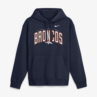 Men's Nike Navy Denver Broncos Expect Victory Club Fleece Pullover Hoodie