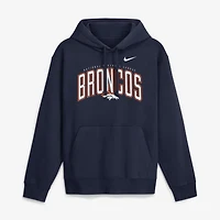 Men's Nike Navy Denver Broncos Expect Victory Club Fleece Pullover Hoodie