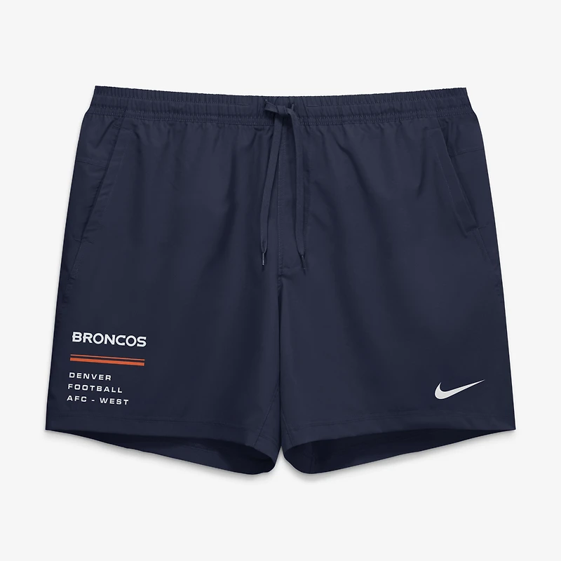 Men's Nike Navy Denver Broncos Form Dri-FIT Shorts