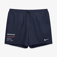 Men's Nike Navy Denver Broncos Form Dri-FIT Shorts