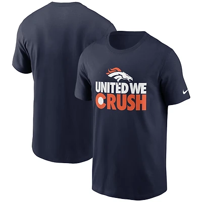 T-shirt Nike bleu marine Denver Broncos Hometown Collection Crush pour hommes