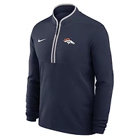 Men's Nike Navy Denver Broncos Lightweight Victory Dri-FIT Half-Zip Pullover
