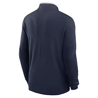 Pull Nike bleu marine Denver Broncos léger Victory Dri-FIT à demi-zip pour homme