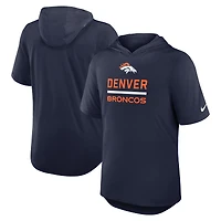 Men's Nike Navy Denver Broncos Lockup Tri-Blend Hoodie T-Shirt