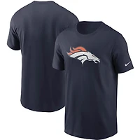 T-shirt Nike bleu marine avec logo principal des Denver Broncos pour homme