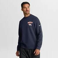 Men's Nike Navy Denver Broncos Primetime Club Fleece Pullover Sweatshirt