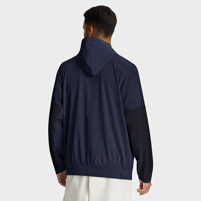 Veste à capuche Nike bleu marine Denver Broncos Sideline Anorak demi-zip pour homme