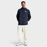 Veste à capuche Nike bleu marine Denver Broncos Sideline Anorak demi-zip pour homme