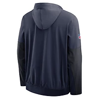Veste à capuche Nike bleu marine Denver Broncos Sideline Anorak demi-zip pour homme