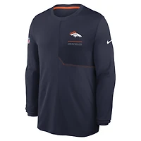 T-shirt à manches longues Nike Dri-FIT bleu marine Denver Broncos pour homme