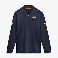 Men's Nike  Navy Denver Broncos Sideline Dri-FIT Half-Zip Pullover