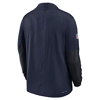 Men's Nike Navy Denver Broncos Sideline Dri-FIT Half-Zip Pullover