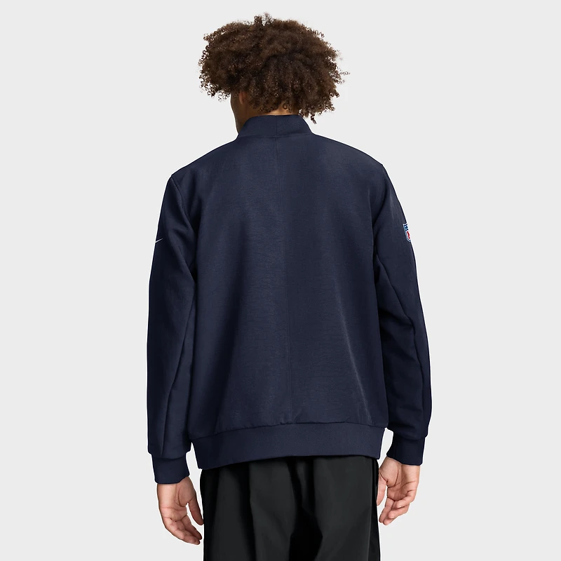 Veste bomber zippée intégrale Nike Denver Broncos bleu marine pour homme