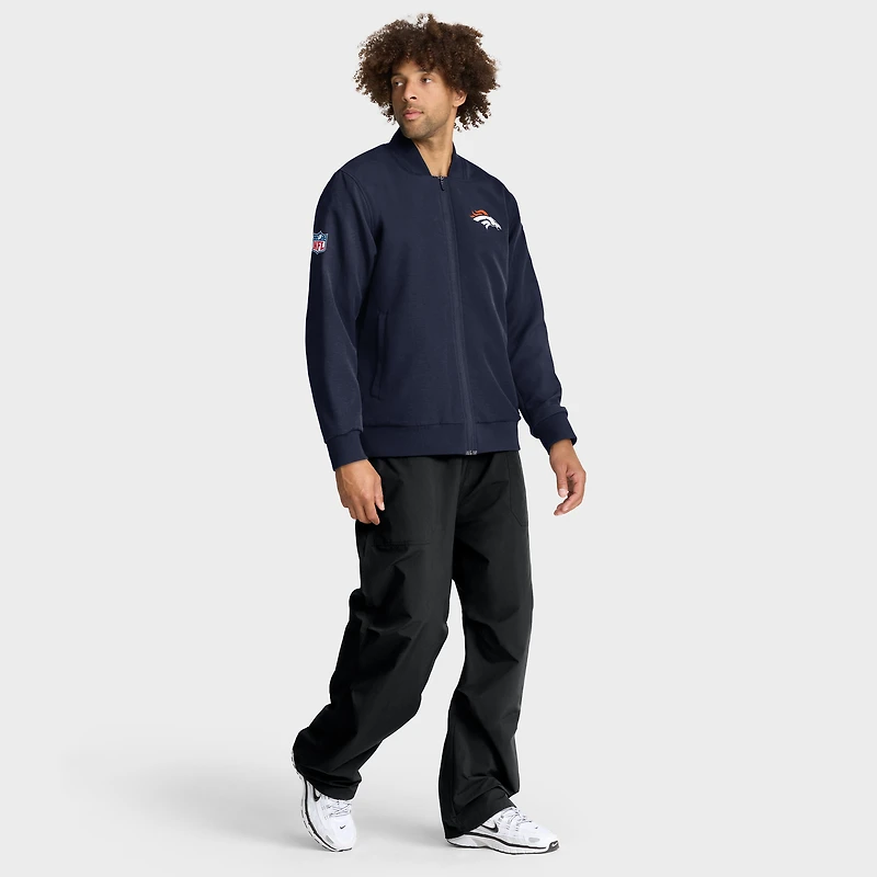 Men's Nike Navy Denver Broncos Sideline Full-Zip Bomber Jacket