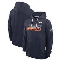 Sweat à capuche Nike Dri-FIT bleu marine Denver Broncos Sideline Standard Issue pour homme