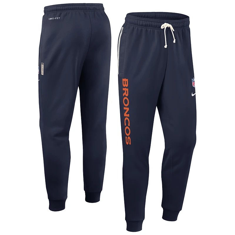 Pantalon fuselé Nike bleu marine Denver Broncos Sideline Standard Issue Ground Game Dri-FIT pour homme