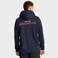 Sweat à capuche Nike bleu marine Denver Broncos Sideline Standard Issue Initial Home Dri-FIT pour homme