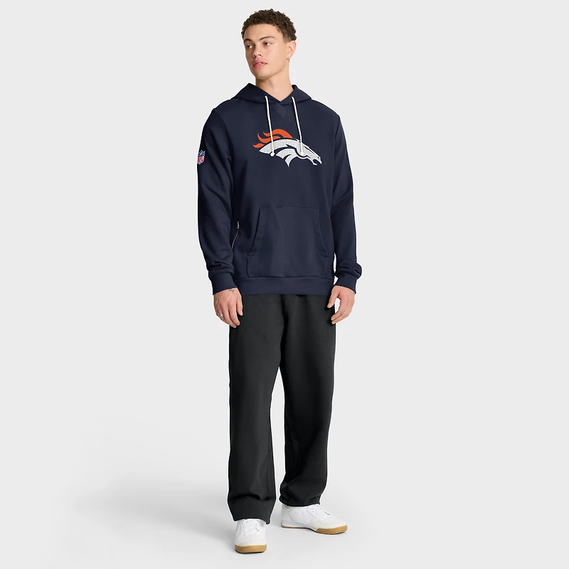Sweat à capuche Nike bleu marine Denver Broncos Sideline Standard Issue Initial Home Dri-FIT pour homme