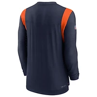T-shirt à manches longues Nike Denver Broncos Sideline Tonal Logo Performance Player pour homme - Bleu marine