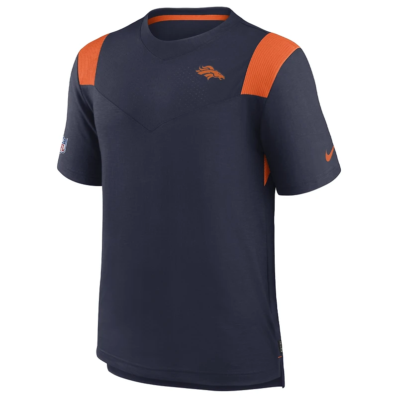 T-shirt pour homme Nike Denver Broncos Sideline Tonal Logo Performance Player - Bleu marine