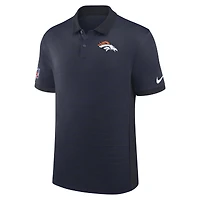 Men's Nike Navy Denver Broncos Sideline Victory Stripe Dri-FIT Polo