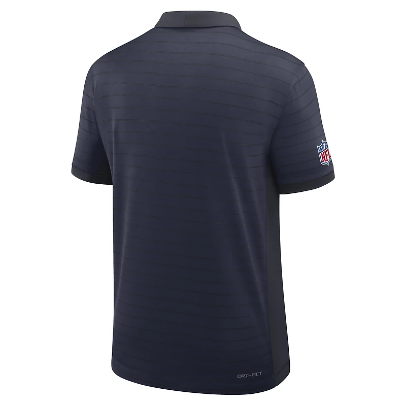 Polo Nike Dri-FIT bleu marine Denver Broncos Sideline Victory Stripe pour homme