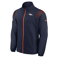Men's Nike Navy Denver Broncos Sideline Woven Logo Full-Zip Jacket