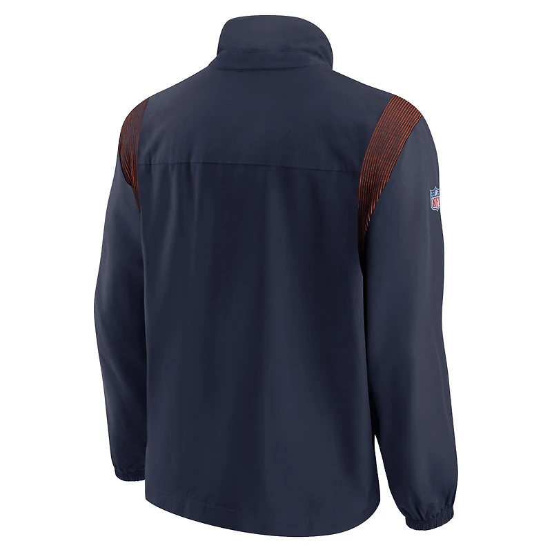 Men's Nike Navy Denver Broncos Sideline Woven Logo Full-Zip Jacket