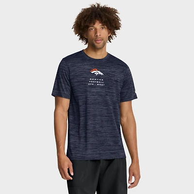 T-shirt Nike Dri-FIT pour homme, bleu marine, Denver Broncos Velocity Ball Carrier