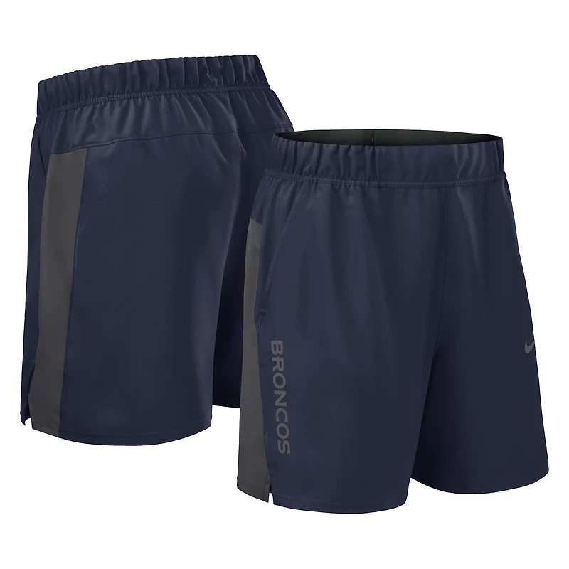 Short tissé Nike Victory Dri-FIT bleu marine des Denver Broncos pour homme