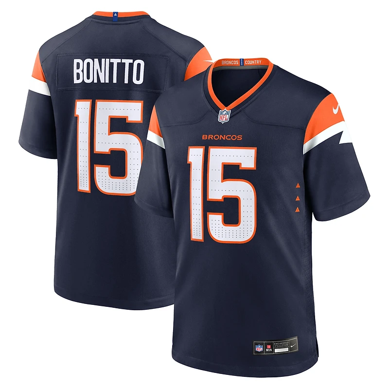 Maillot de match Nike Nik Bonitto orange des Broncos Denver pour homme