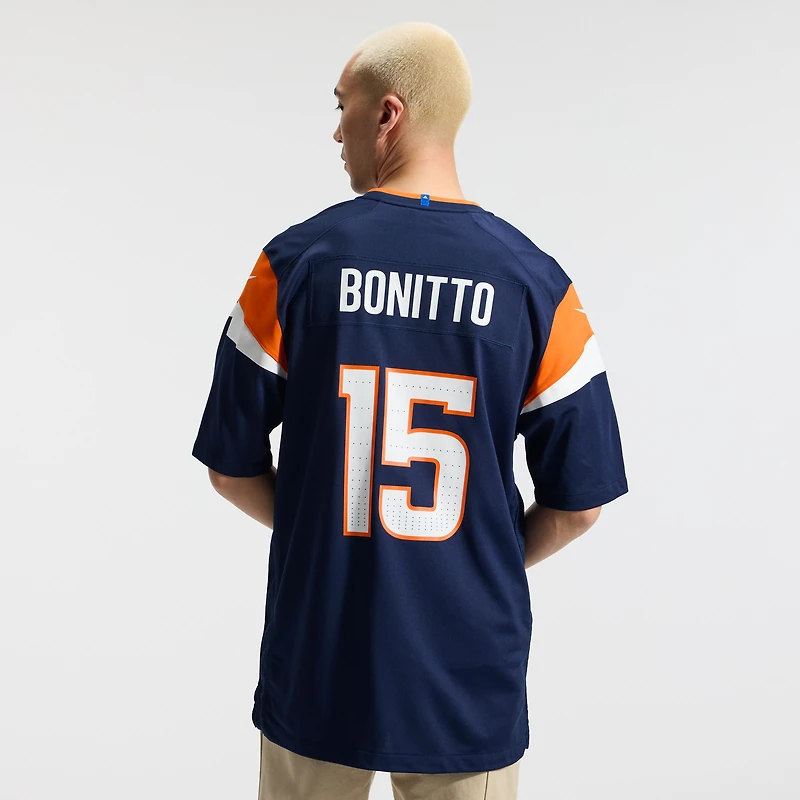 Maillot de match Nike Nik Bonitto orange des Broncos Denver pour homme
