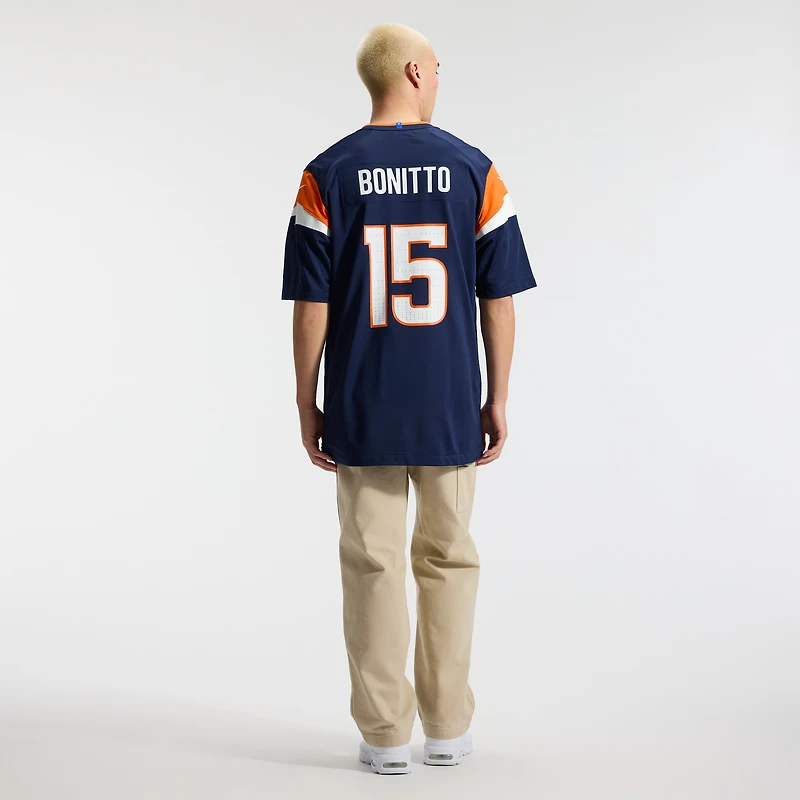 Maillot de match Nike Nik Bonitto orange des Broncos Denver pour homme