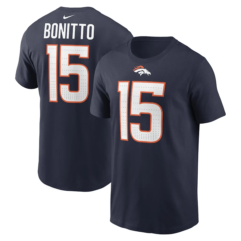Men's Nike Nik Bonitto Orange Denver Broncos Player Name & Number T-Shirt