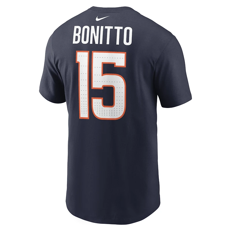 Men's Nike Nik Bonitto Navy Denver Broncos Player Name & Number T-Shirt