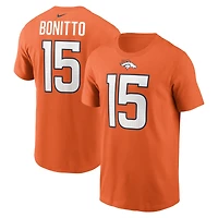 Men's Nike Nik Bonitto Orange Denver Broncos Player Name & Number T-Shirt