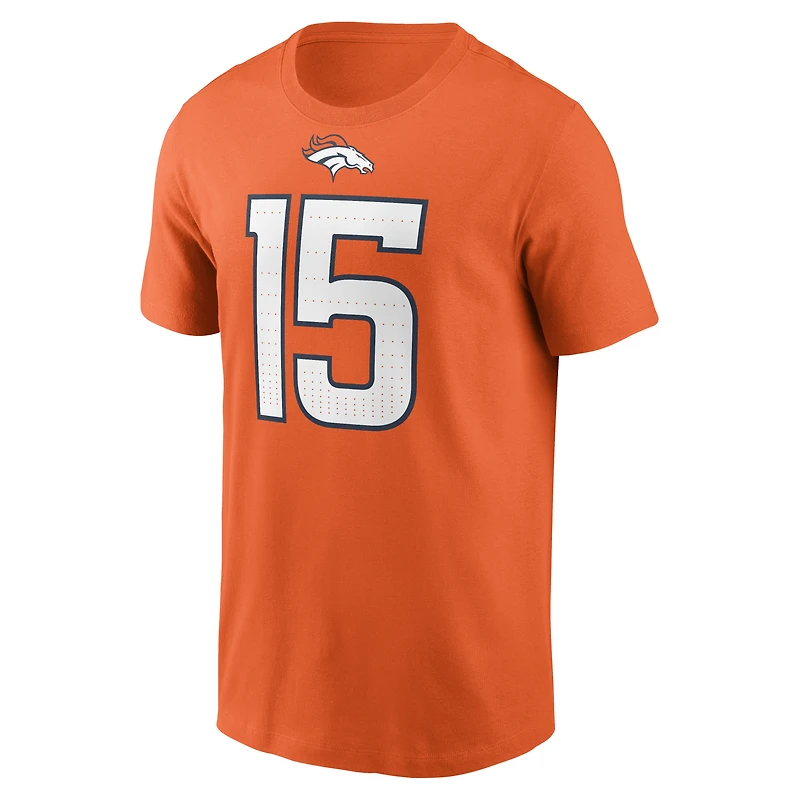 T-shirt Nike Nik Bonitto orange pour homme, avec nom et numéro du joueur des Denver Broncos