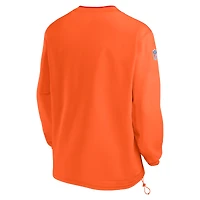 Coupe-vent à manches longues et col en V avec logo rétro des Denver Broncos 2024 pour homme Nike Orange