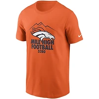 T-shirt Nike orange Denver Broncos Hometown Collection 5280 pour homme