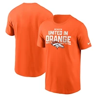 T-shirt essentiel local des Broncos de Denver Nike orange pour homme