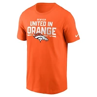 T-shirt essentiel local des Broncos de Denver Nike orange pour homme