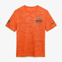 Men's Nike Orange Denver Broncos Sideline Double Covered Dri-FIT Velocity T-Shirt