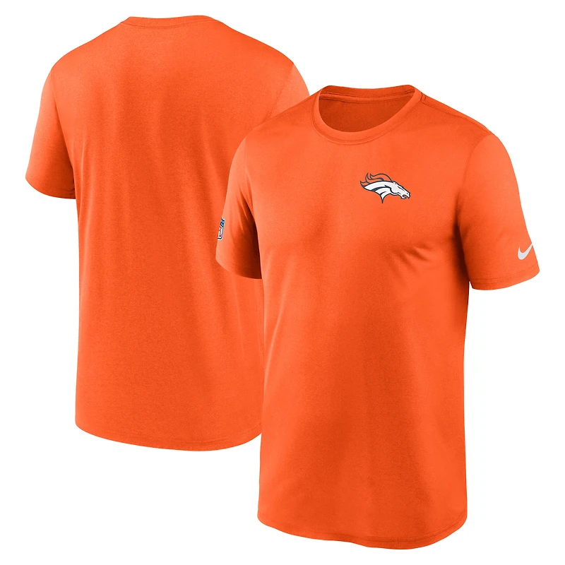 Men's Nike Orange Denver Broncos Sideline Legend Small Logo Dri-FIT T-Shirt