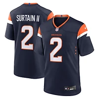 Maillot de match Nike Patrick Surtain II orange des Denver Broncos pour homme
