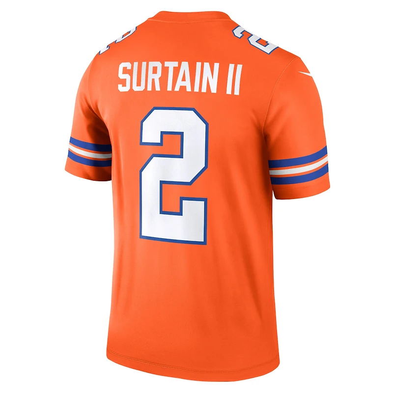 Men's Nike Patrick Surtain II Orange Denver Broncos Legend Player Performance Top