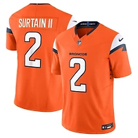 Men's Nike Patrick Surtain II Orange Denver Broncos Team Vapor F.U.S.E. Limited Jersey